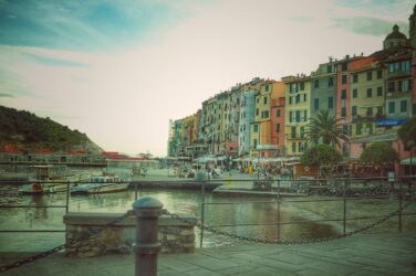 Portovenere Pier in the evening.