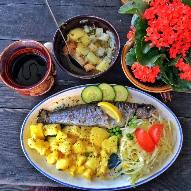 Cesky Krumlov : local food and wine